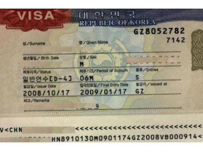 快速办理韩国居住签证申请表
