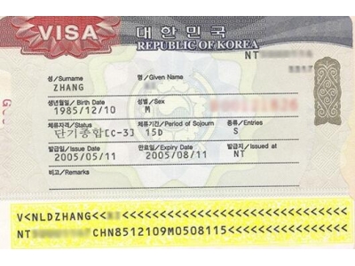 办理韩国大学生D2/D4签证