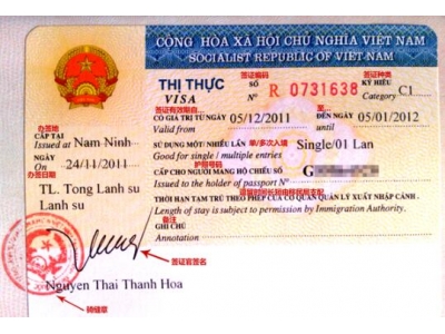 越南人出国签证种类